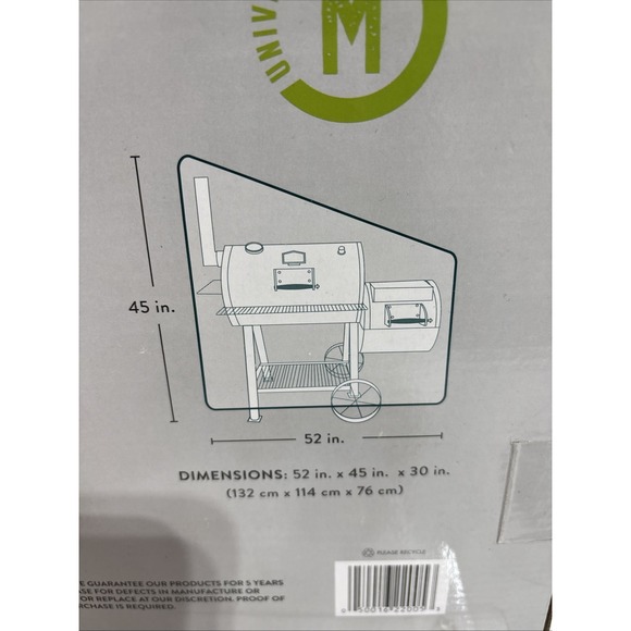 Patio Companion Professional Smoker/Pellet‎ Grill Cover M 52"x30"x45" - Picture 10 of 12